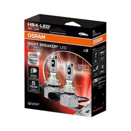 Conjunto de 2 lâmpadas LED para automóvel NIGHT BREAKER SMART HB4 P22d/10W/12V 6000K - Osram