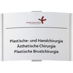 kaiserkraft Auxiliar de orientação FRANKFURT™, A4 na horizontal, AxL 210 x 317 mm, prateado, Auxiliar de orientação FRANKFURT™, A4 na horizontal, AxL 210 x 317 mm, prateado. Placa de orientação curva. Alumínio anodizado prateado. Inclui cobertura antirref