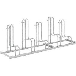 WSM Suporte para bicicletas , unilateral, largura dos pneus até 64 mm, 5 lugares, Suporte para bicicletas, unilateral, largura dos pneus até 64 mm, 5 lugares. Preparado para a ligação em linha e fixação ao solo. Poupa espaço através da colocação ao alto/e