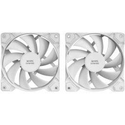 Pack 2x Ventoinhas 120mm MF-PWMX2W (Branco) - MARS-GAMING