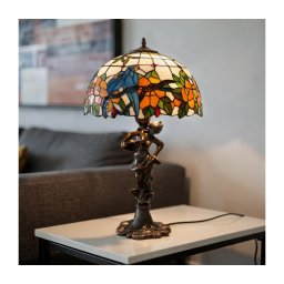 BRILAGI - Lâmpada de mesa Tiffany em vitral JUNGLE 1xE27/60W/230V