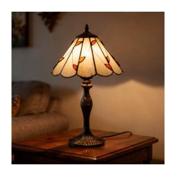 BRILAGI - Lâmpada de mesa Tiffany em vitral FOLIA 1xE27/60W/230V