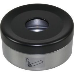 kaiserkraft Cinzeiro de mesa Rondo, capacidade 1 l, grafite, Cinzeiro de mesa Rondo, capacidade 1 l, grafite. Moldado sem emendas - estável e elegante. Borda larga impede a queda de cigarros. A versão em aço inoxidável pode ir à máquina de lavar louça. Má