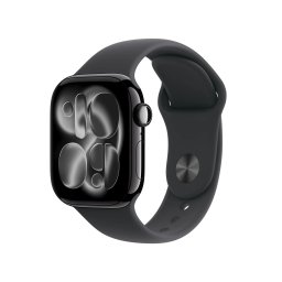 Apple Watch Series 11 GPS 42mm Alumínio Preto Brilhante c/ Bracelete Desportiva - M/L