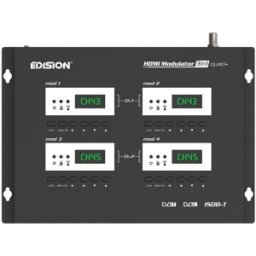 Modulador Digital HDMI QUAD+ FULL HD 1080p c/ Displays p/ DVB-T, DVB-C e ISDB-T MPEG4 - EDISION