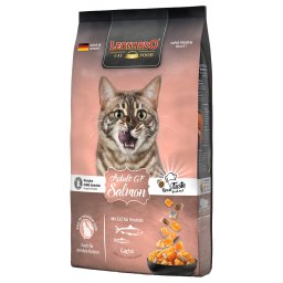 2x7,5kg salmão sem cereais Adult Leonardo ração para gatos