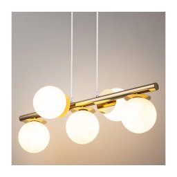 Candeeiro suspenso AVOLA 5xG9/12W/230V dourado