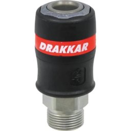 Raccord Rápido de Segurança Fêmea DRAKKAR 11mm Rosca Macho 3/4