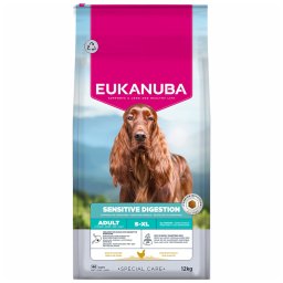 12kg Special Care Sensitive Digestion Adult Eukanuba ração para cão