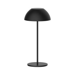 Lâmpada de mesa LED dimmável TANZANIA LED/1,8W/5V USB 1800mAh IP44 preta
