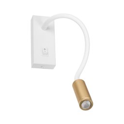 Kanlux 32518 - Candeeiro de leitura flexível TONIL LED/3,3W/230V branco/dourado