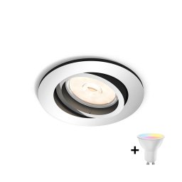 Philips - Luminária de embutir LED RGBW regulável DONEGAL 1xGU10/4,8W/230V + controlo remoto
