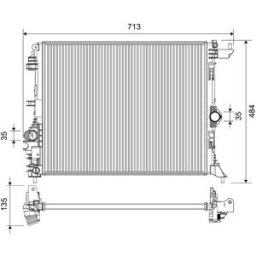 Radiador, arrefecimento do motor VALEO 701480