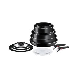 Tefal - Conjunto de utensílios para cozinha 13 unid. INGENIO EASY COOK & CLEAN BLACK