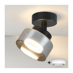 Brilagi - LED Candeeiro de focos AURA LUX 1xGX53/30W/230V Ø 13 cm preto/fumado