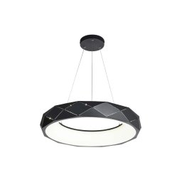 Lustre LED suspenso por cabo REUS LED/36W/230V 4000K diâmetro 61 cm preto