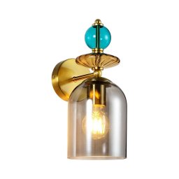 Candeeiro de parede TROPEA 1xE27/15W/230V dourado/azul/bege fumê/cinzento