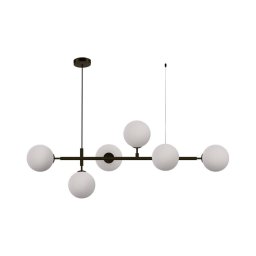 Lustre suspenso por cabo ALISA, 6xE14/40W/230V, preto