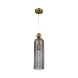 Lustre suspenso por cabo PIEGA 1xE14/40W/230V latão/preto fumê