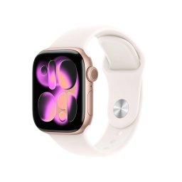 Apple Watch Series 11 GPS + Cellular 42mm Alumínio Rosa Dourado c/ Bracelete Desportiva - S/M