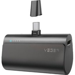 Mini PowerBank 5000mAh USB-C (Preto) - VEGER