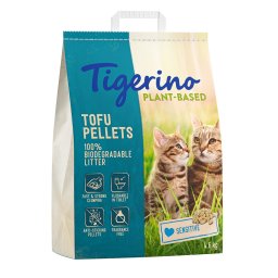 3x 11l (13.8kg) Tigerino Plant-Based Tofu - Sensível, sem perfume areia gatos