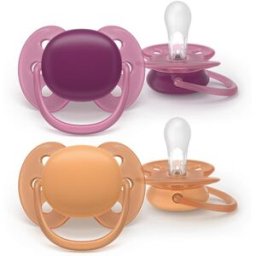 Philips Avent Ultra Soft Chupeta Lilás e Laranja +18M