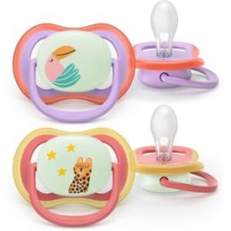 Philips Avent Ultra Air Chupeta Noturna Tucano e Leopardo 18m+ Brilha no Escuro