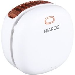 GSC Mini Ventoinha c/ Alça Pescoço 3 Velocidades Yulara USB Recarregável 3W (Branco) - NIAROS