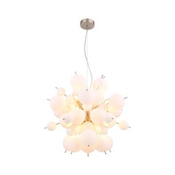 Globo 15633HO - Candeeiro suspenso UDO 6xE14/25W/230V diâmetro 55 cm branco