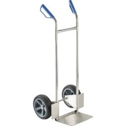 eurokraft basic Carro para sacos em aço inoxidável , com pneus em poliuretano, capacidade de carga 150 kg, a partir de 5 unid., Carro para sacos em aço inoxidável, com pneus em poliuretano, capacidade de carga 150 kg, a partir de 5 unid. Inoxidáveis e hig