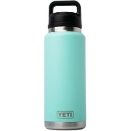 Yeti Rambler Bottle 36oz Chug Cap, Seafoam, garrafa térmica com tampa para beber, 1L