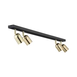 Candeeiro de focos LED TOP 4xGU10/10W/230V preto/dourado