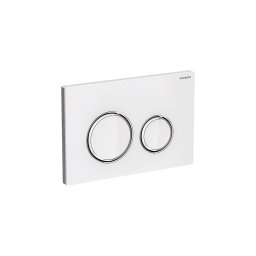Geberit 115.884.SI.1-Placa de acionamento Sigma50 24,6x16,4 cm branco/cromado brilhante