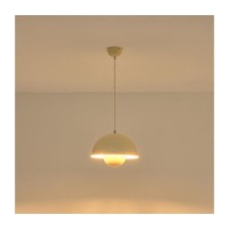 Candeeiro suspenso 1xE27/15W/230V creme