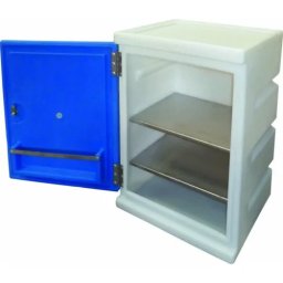 Armário de Segurança 100% PEHD DRAKKAR com Prateleiras Inox para Corrosivos