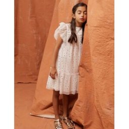 ZIPPY Vestido de tule sem mangas com folhos e estrelas para menina, branco Branco 9-10 Years