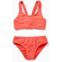 ZIPPY Biquíni com motivo de estrelas em bouclé para menina, coral neon Laranja 11-12 Years