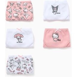 Pack 5 cuecas de algodão Hello Kitty & Friends para menina, rosa/branco Misto 2-3 Years