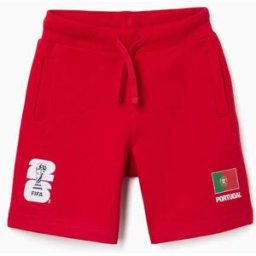 Calções de algodão Portugal FIFA World Cup 2026 para criança, vermelho Vermelho 9-10 Years