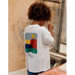 ZIPPY T-shirt de algodão com estampados Creativity para menino, branco Branco 5-6 Years