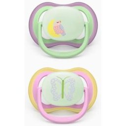 Pack 2 Chupetas Ultra Air Night Philips Avent para Menina, 6-18M