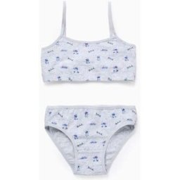 Disney Top + Cuecas para Menina 'Stitch', Cinza Cinzento 8-9 Years