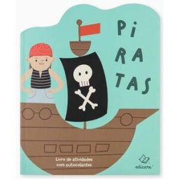 Livro de Atividades com Autocolantes Piratas Edicare 6A+