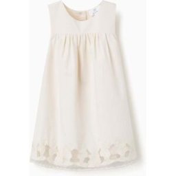 ZIPPY Vestido sem mangas evasé com flores bordadas para bebé menina, branco Branco 24-36 Months
