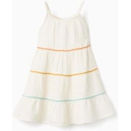 ZIPPY Vestido sem mangas de algodão com folhos para bebé menina, bege-claro Beige 9-12 Months
