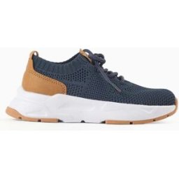 ZIPPY Sapatilhas Flyknit com cordões para menino, azul-escuro/camel Azul 33