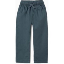 ZIPPY Calças de linho retas com cordão para menino, azul-cinza Azul 7-8 Years
