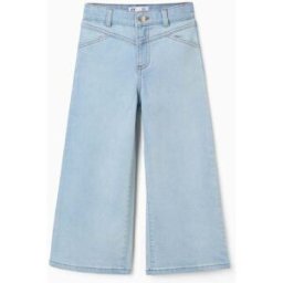 ZIPPY Calças de ganga wide leg de algodão para menina, azul-claro Azul Claro 9-10 Years