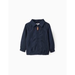 ZIPPY Casaco Corta-Vento com Capuz Amovível para Menino, Azul Escuro Azul 4-5 Years
